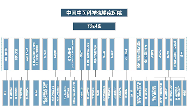 中国中医科学院望京医院组织机构图