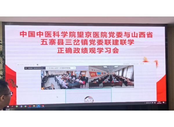 中国中医科学院望京医院门诊综合党支部与山西省五寨县三岔镇党委联建联学正确政绩观学习会